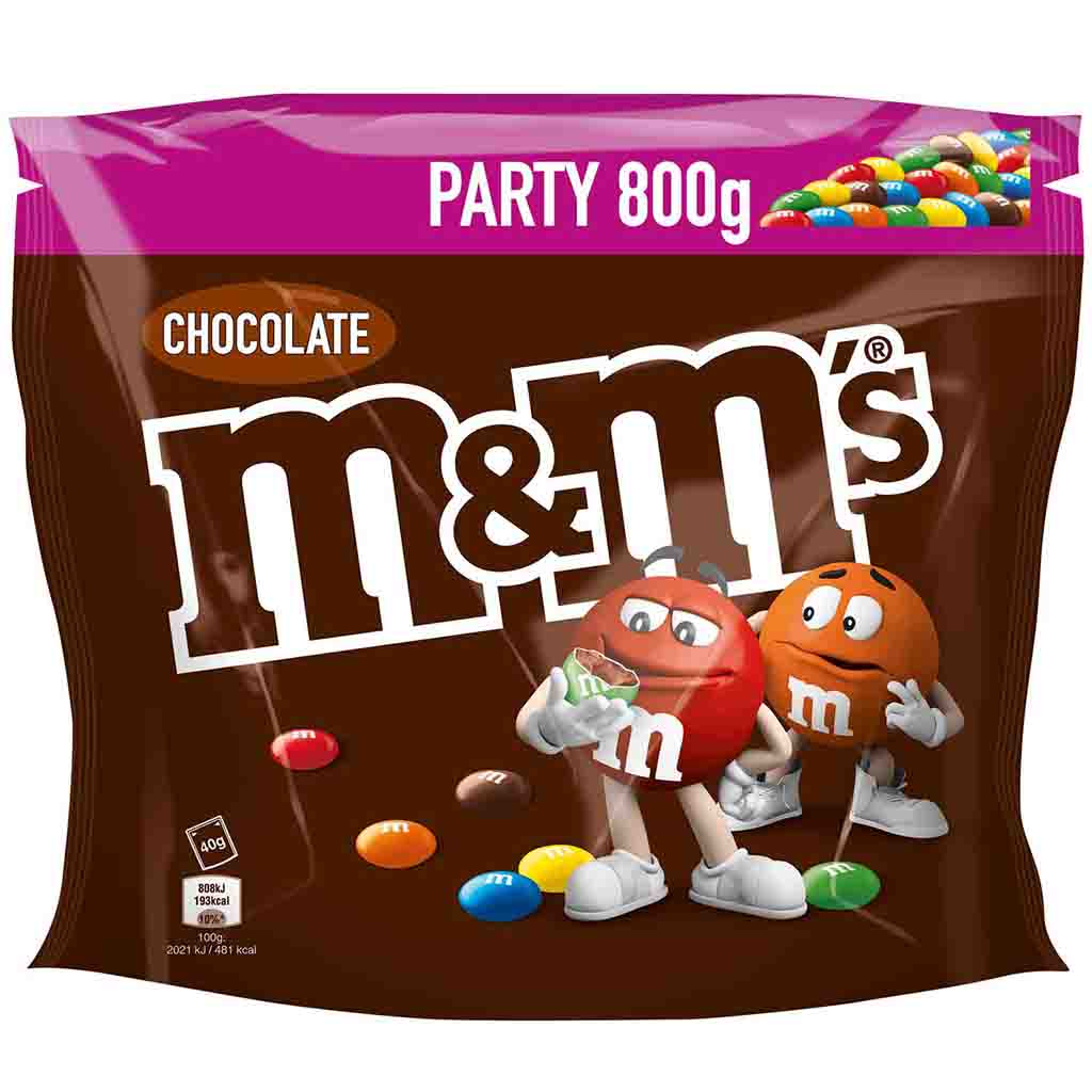 M&Ms Chocolate Party 800g MHD 25.01.26