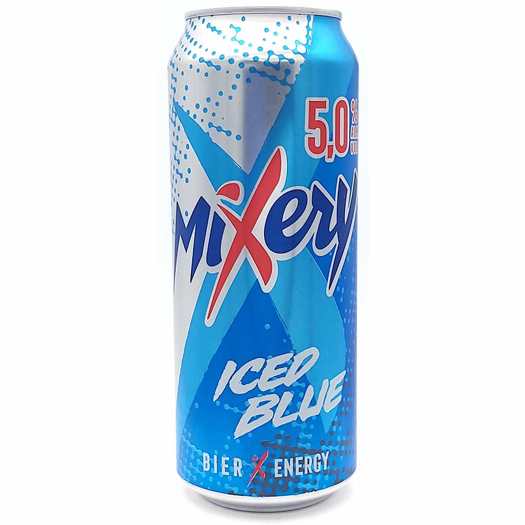 Mixery Iced Blue Bier + Energydrink 5 % DOSE 24x0,5L=12L, 4002631028114, 4002631928117