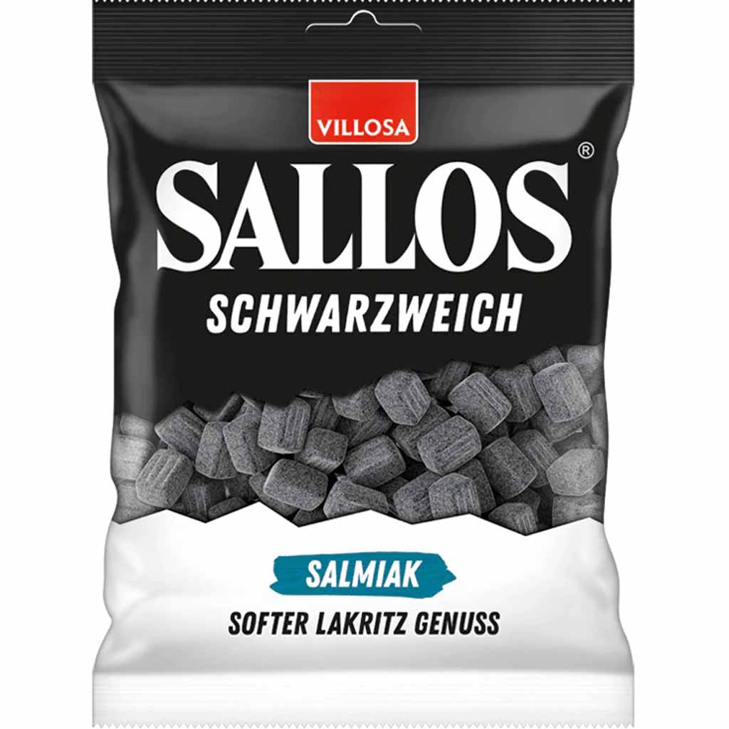 Villosa Sallos Schwarzweich softer Lakritz Salmiak 200g MHD 30.11.26