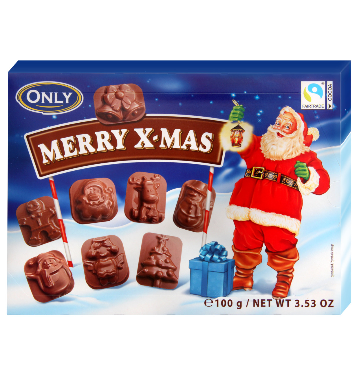 Only Milchschokolade Merry X-mas Figuren 100g MHD 13.07.26