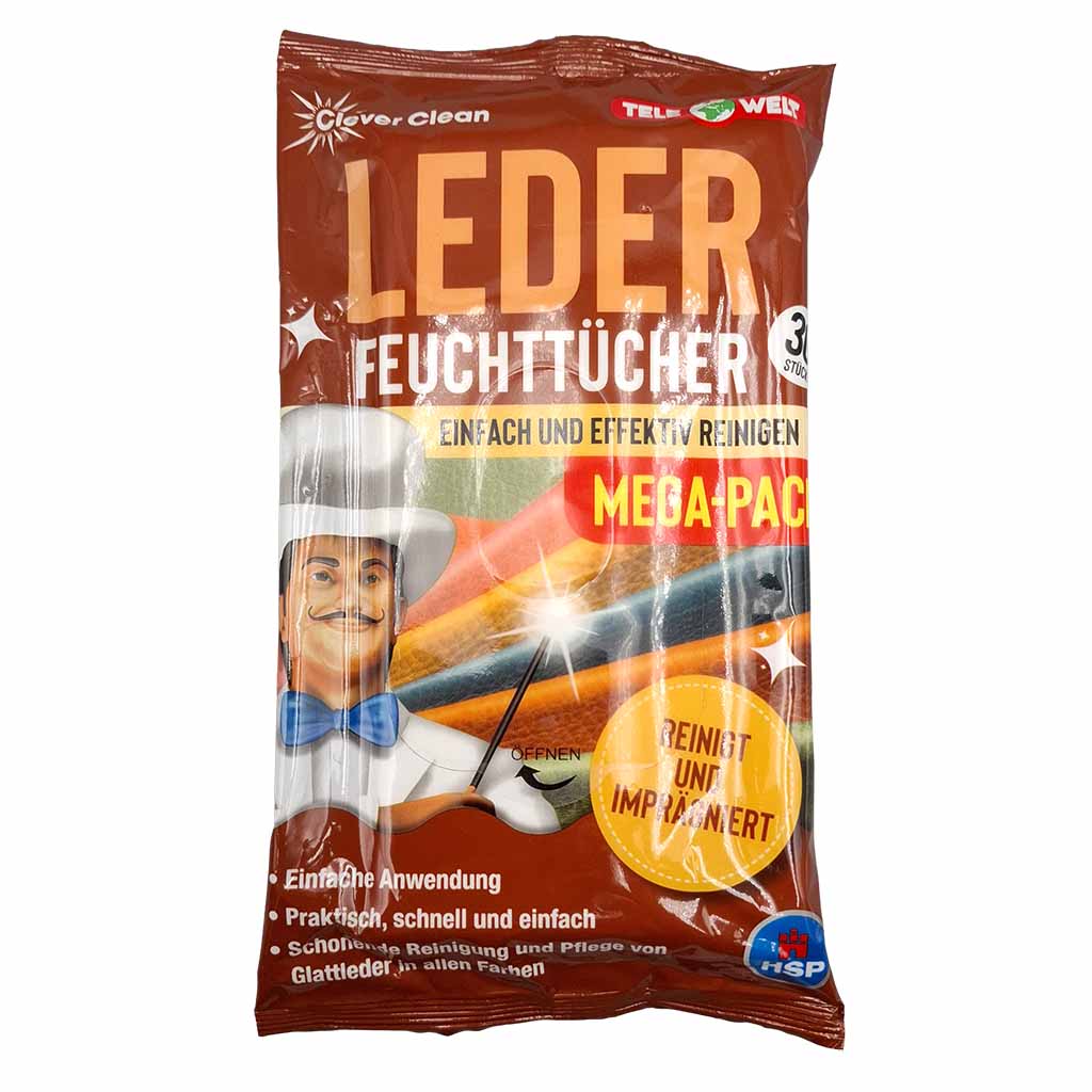 Leder Feuchttücher Mega Pack 30 Stück