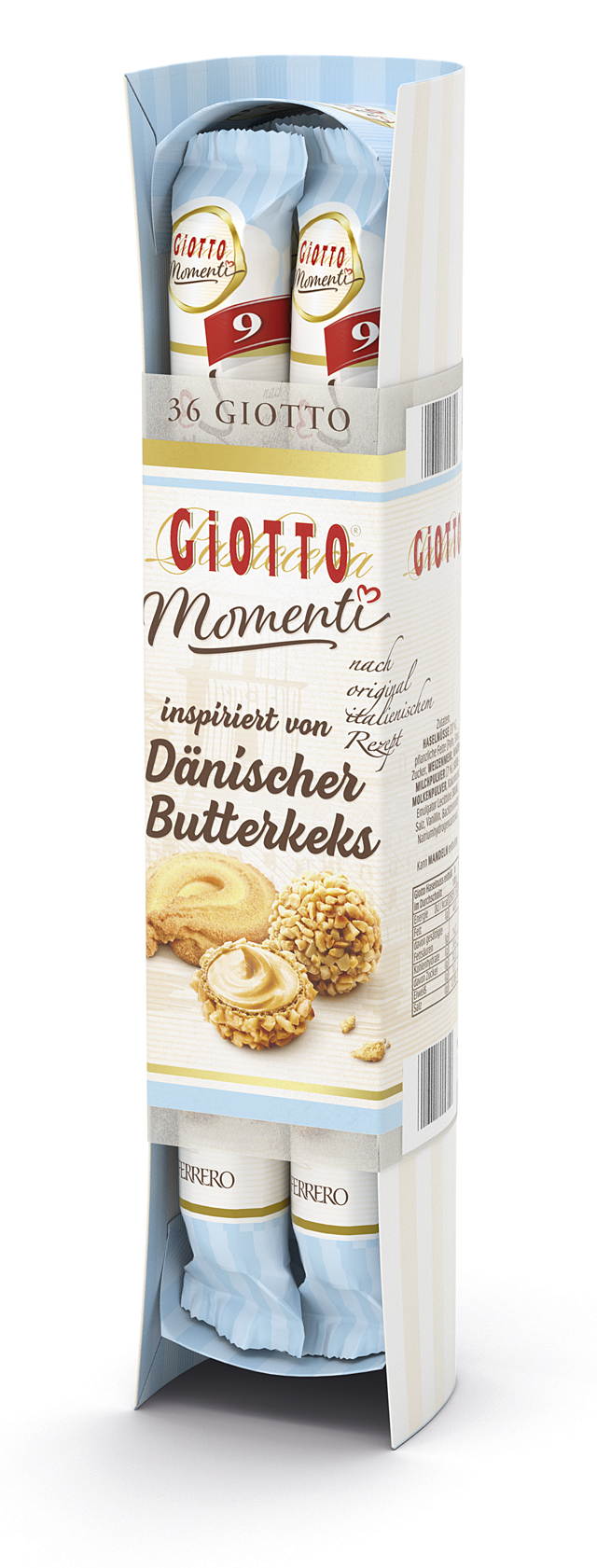 Ferrero Giotto Momenti Dänischer Butterkeks 4 Stangen 154g MHD 08.10.25