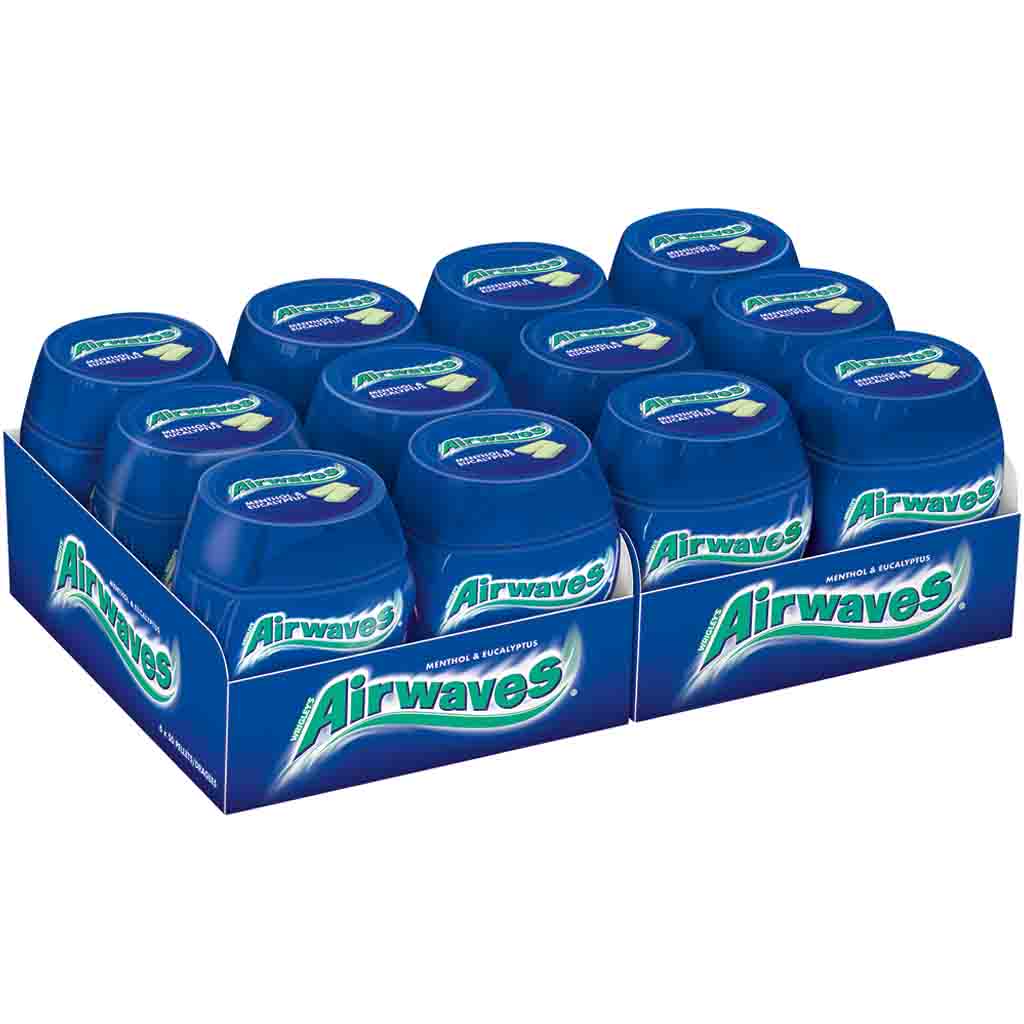 Wrigleys Airwaves Menthol & Eucalyptus 12x50 Dragees MHD 19.10.26