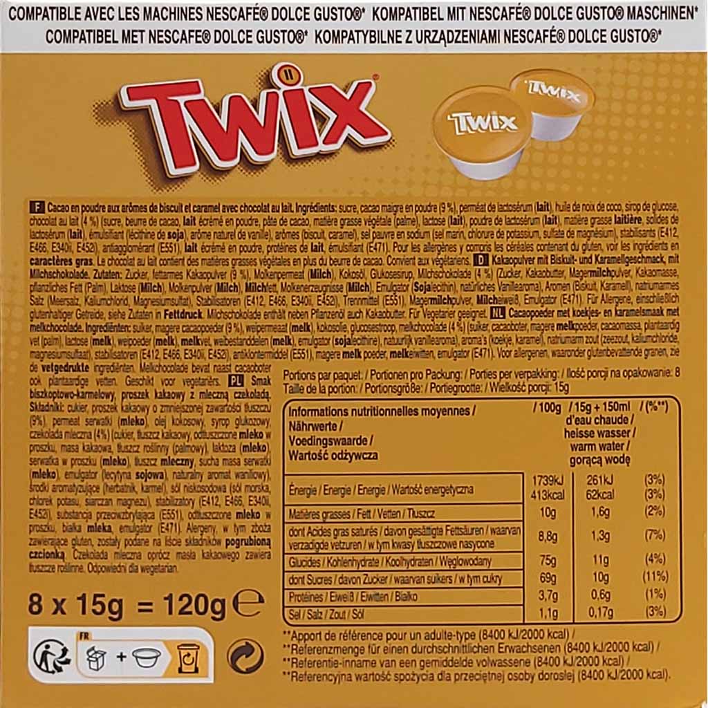 Twix Dolce Gusto Kapseln 8 Tassen 120g