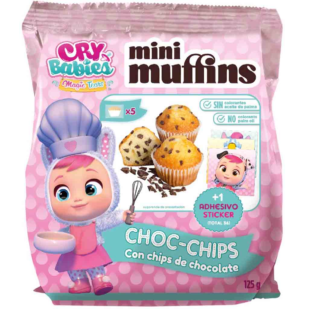 Cry Babies Mini Muffin Chocolate Chips 125g MHD 18.08.25