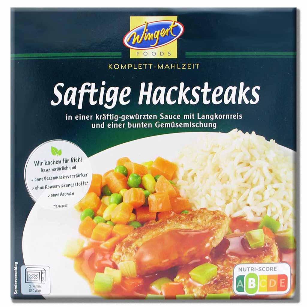 Wingert Fertiggericht Saftige Hacksteaks 460g GTIN 4044983005221