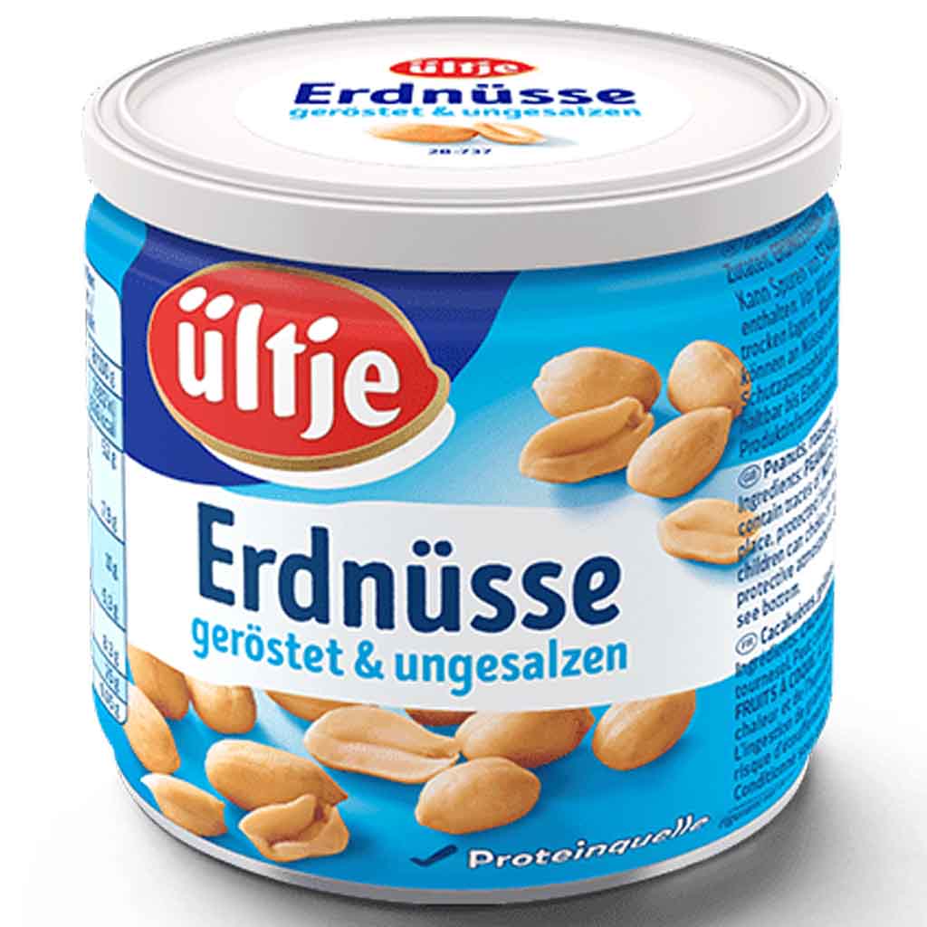 ültje Erdnüsse geröstet & ungesalzen 180g MHD 30.05.26