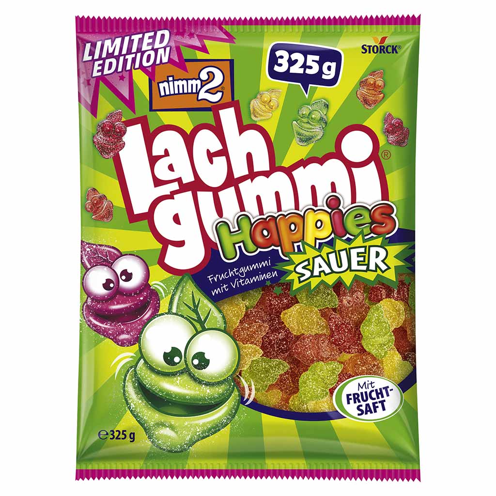 nimm2 Lachgummi Happies Sauer 325g: 4014400937596