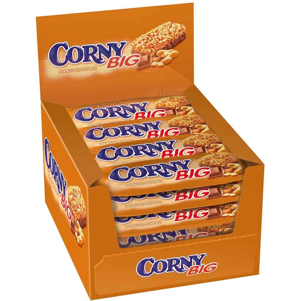 24x CORNY Big Erdnuss Schoko á 50g=1200g MHD 03.10.26