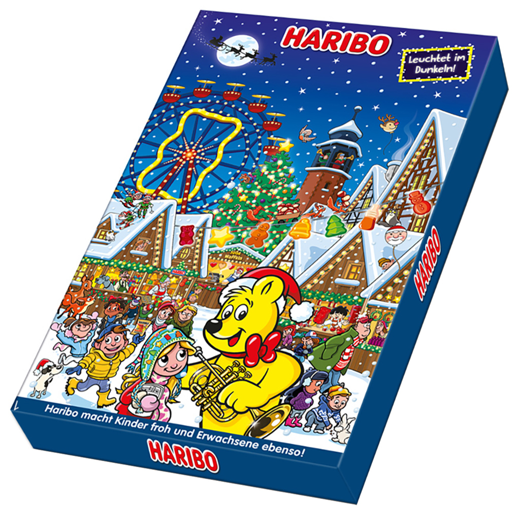 Haribo Adventskalender Fruchtgummi und Schaumzucker 300g MHD 30.05.26