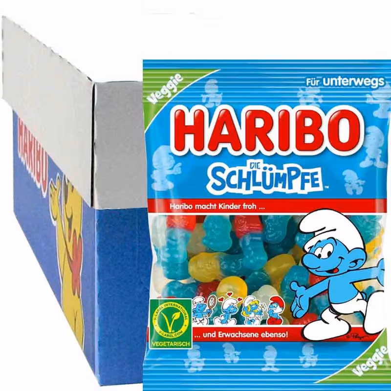 Haribo Die Schlümpfe 30x100g=3kg MHD 30.10.26