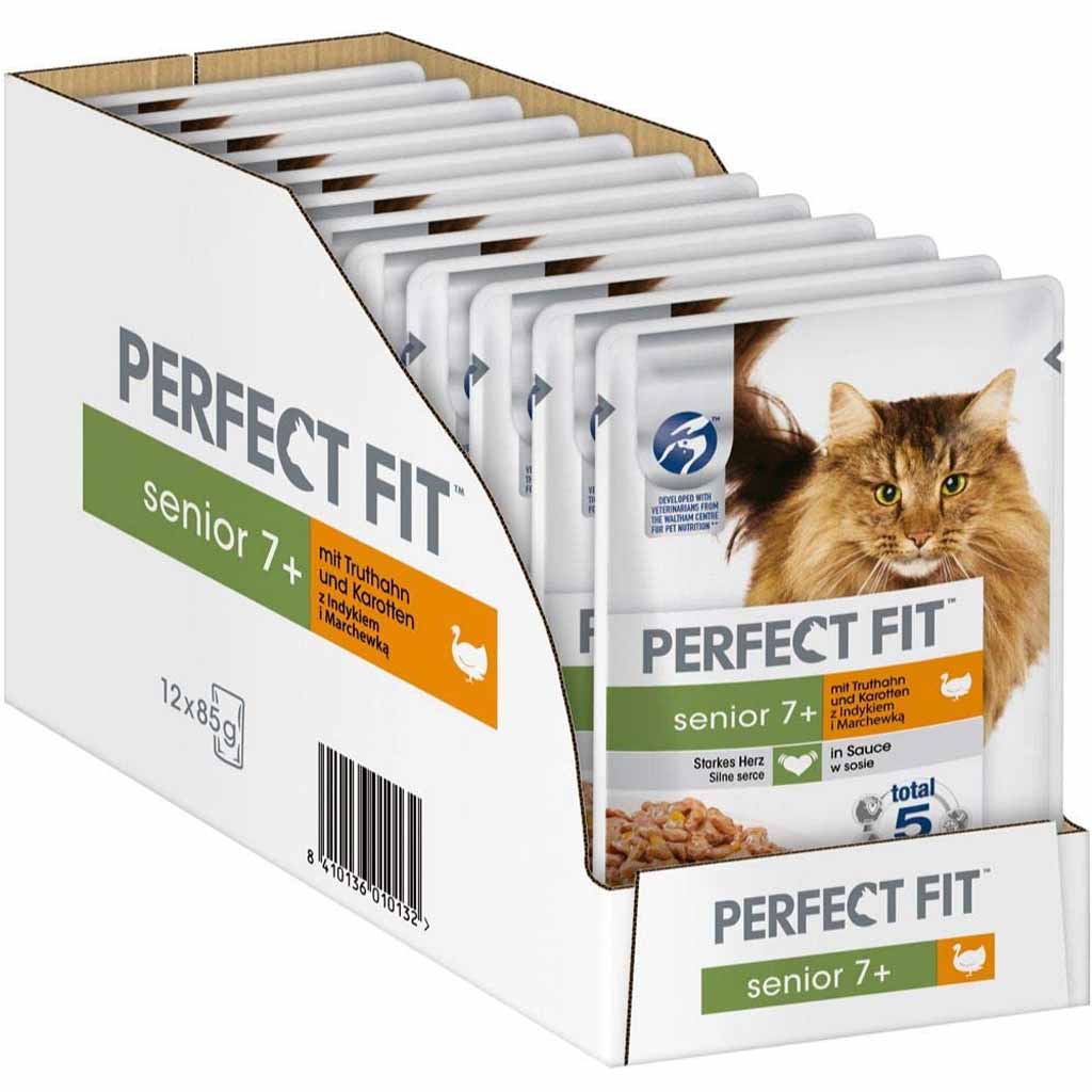 Perfect Fit Senior 7+ in sauce mit Truthahn 12x85g=1020g MHD 08.04.27