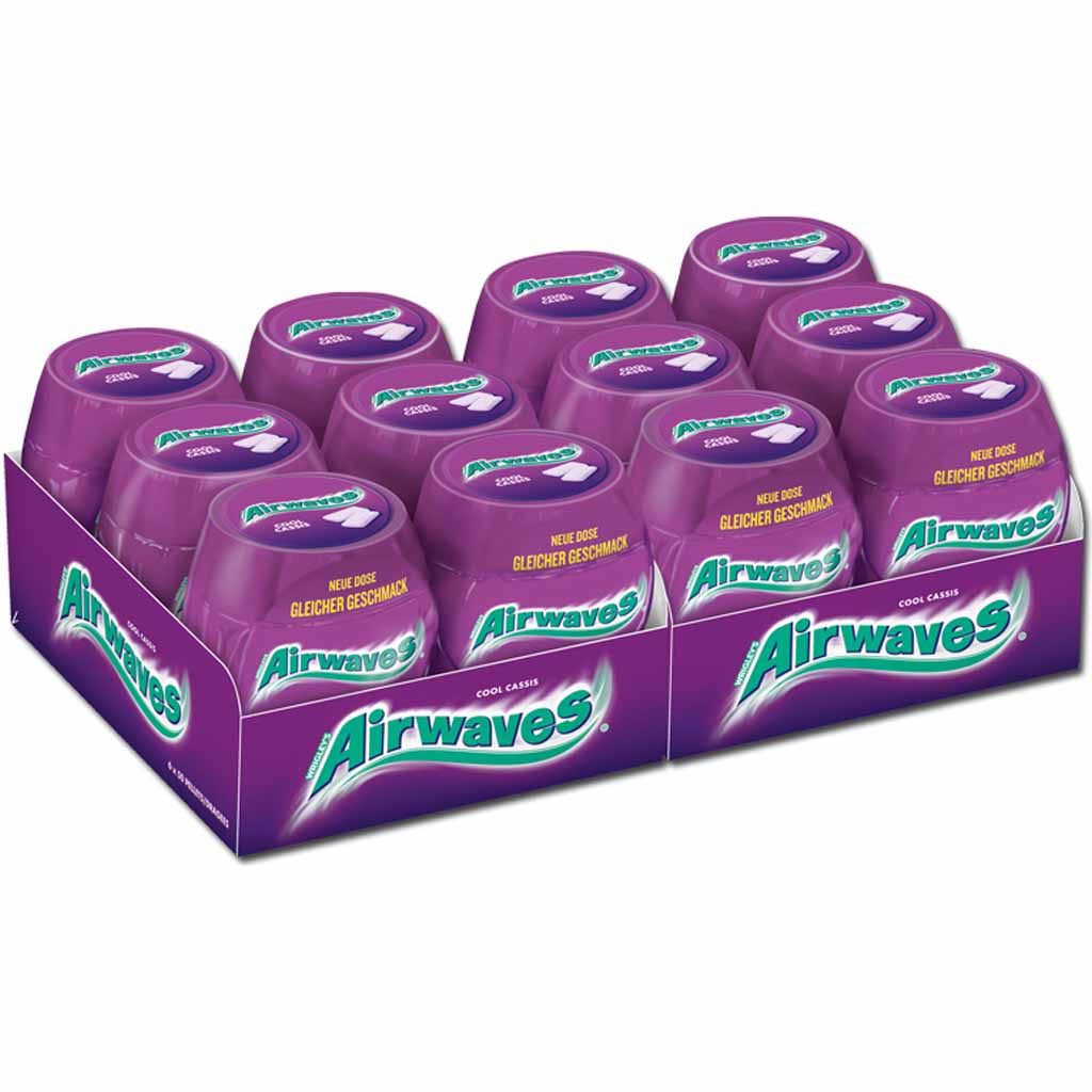 Wrigleys Airwaves Cool Cassis 12x50er=600 Dragees MHD 19.10.26
