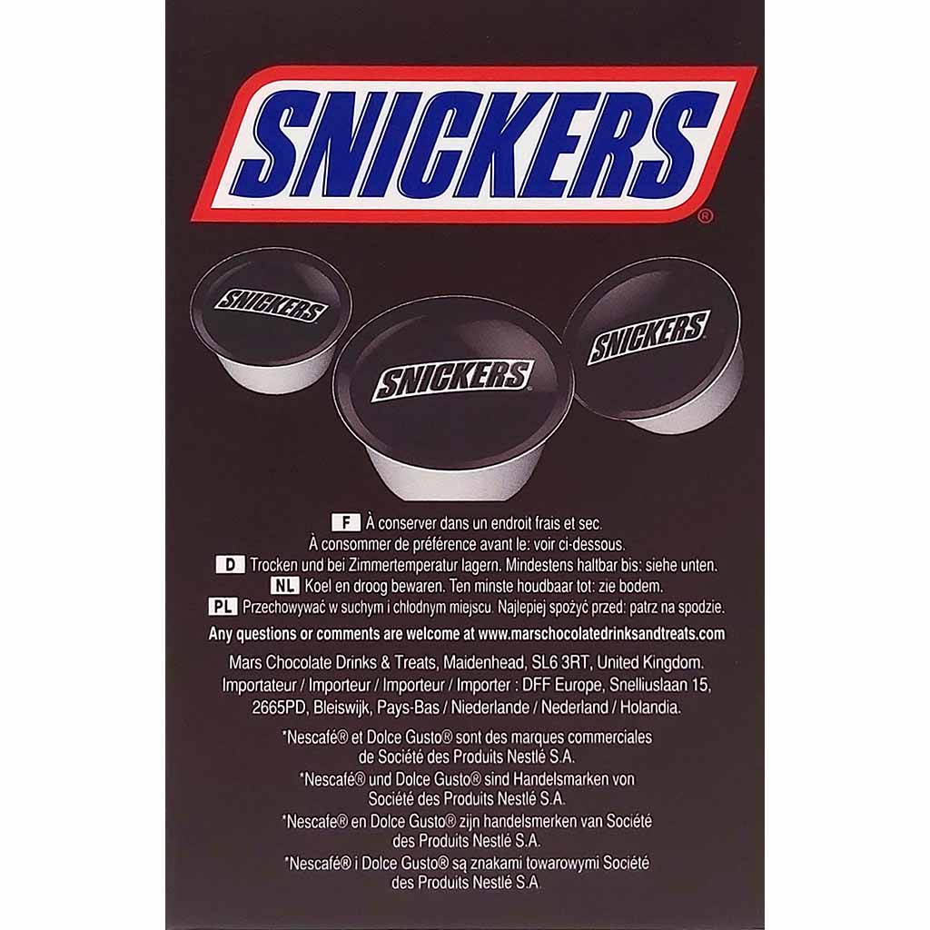 Snickers Dolce Gusto Kapseln 8 Tassen 120g