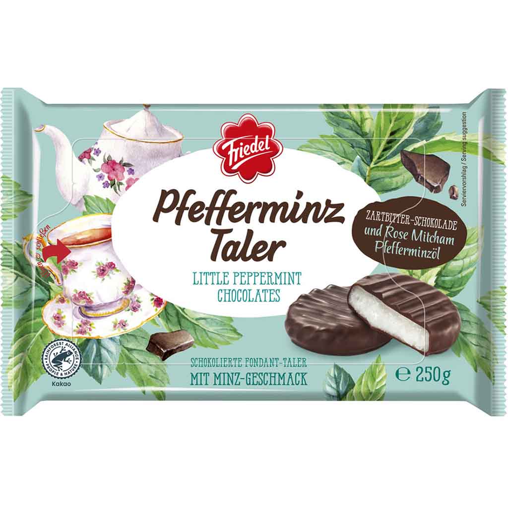 Friedel Pfefferminz Taler 250g MHD 30.09.26