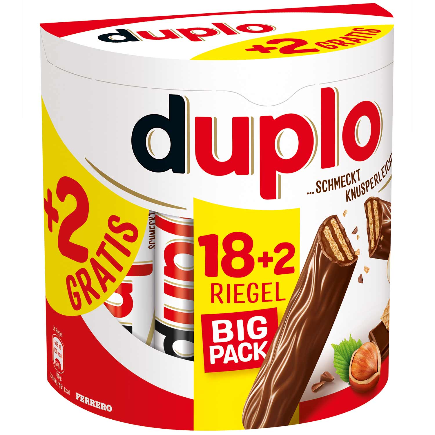 Ferrero Duplo Big Pack 18+2 Schokoriegel 364g MHD 10.02.26