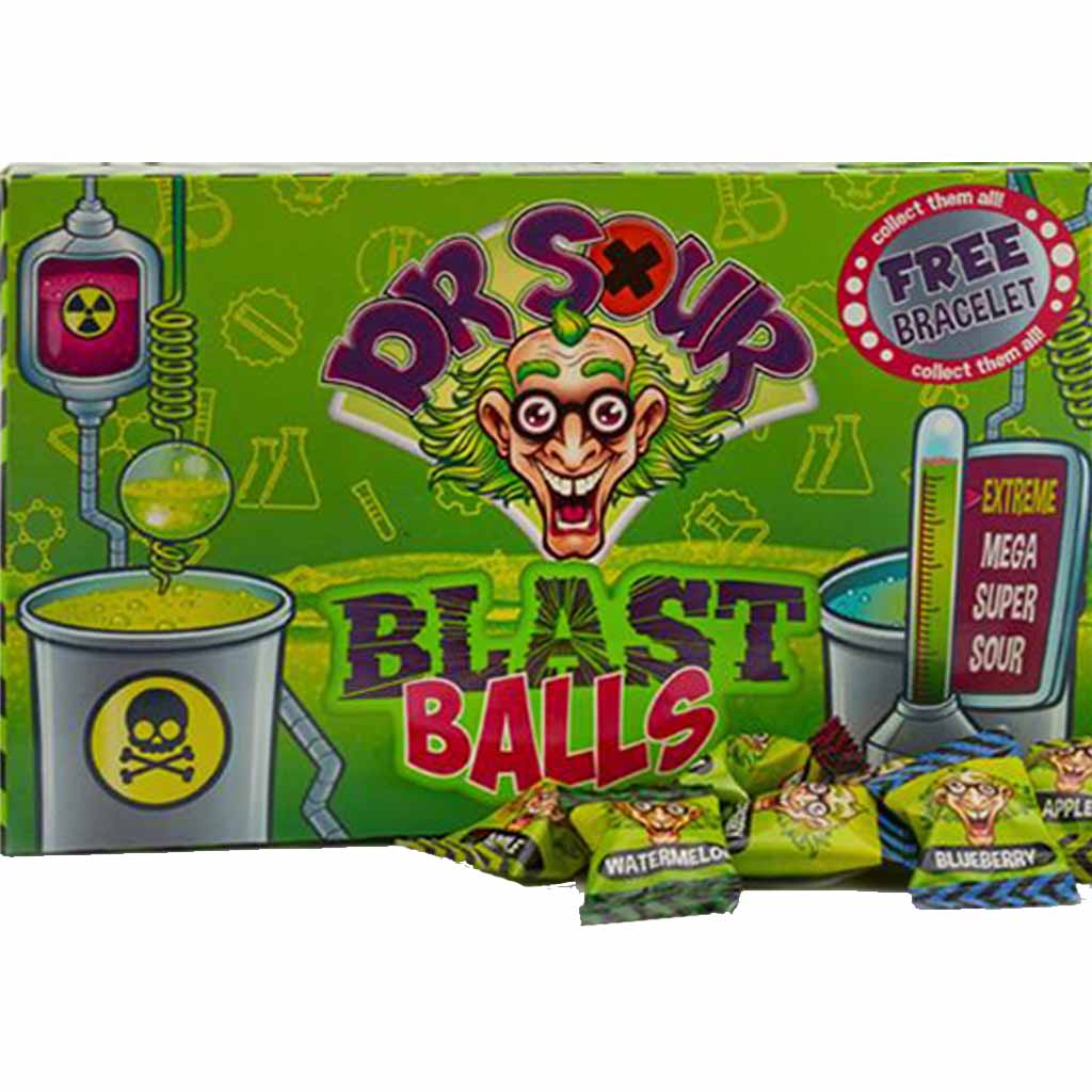 Dr. Sour Blast Balls Theatre Box Kaubonbons 90g MHD 15.08.25