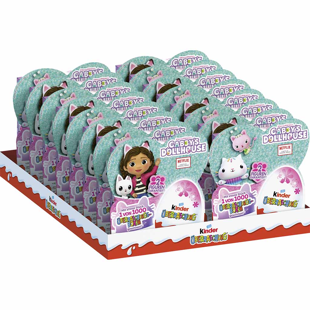 kinder Überraschung Rosa-Ei Gabbys Dollhaus 4er 80g Tray, 4008400480428