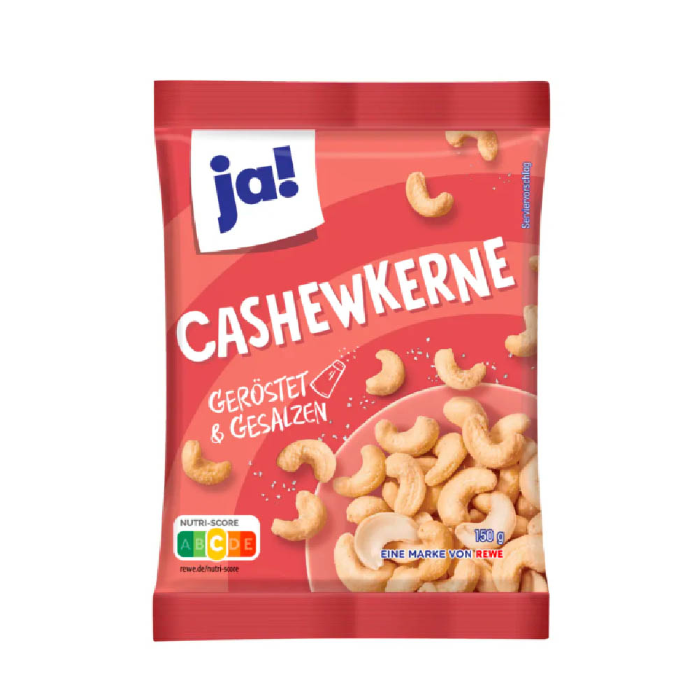 ja! Cashewkerne geröstet & gesalzen 150g MHD 02.03.26