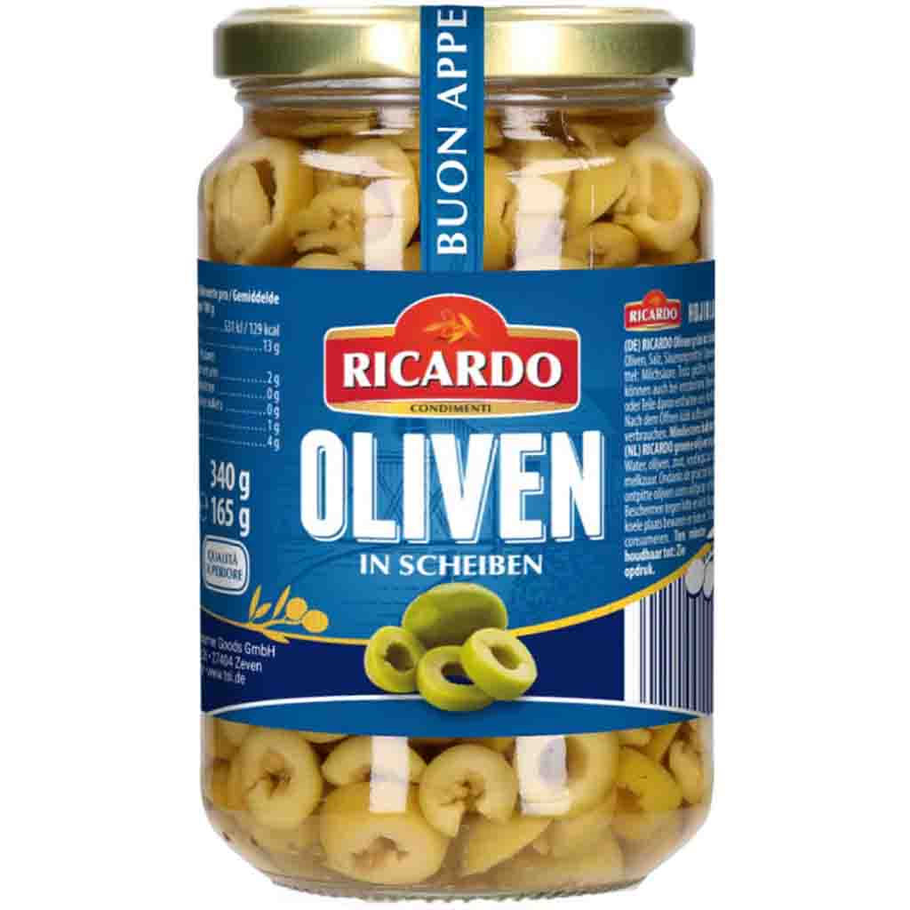 Ricardo Hojiblanca Oliven grün in Scheiben 165g MHD 18.06.27