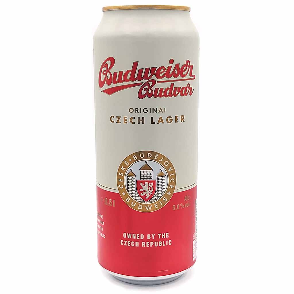 24x Budweiser Budvar Original Czech Lager Bier 0,5l Dosen Alc. 5.0%