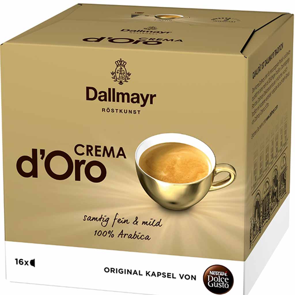 Nescafe Dolce Gusto Kapseln Dallmayr d'Oro Crema 16 Tassen 120g MHD 30.11.26