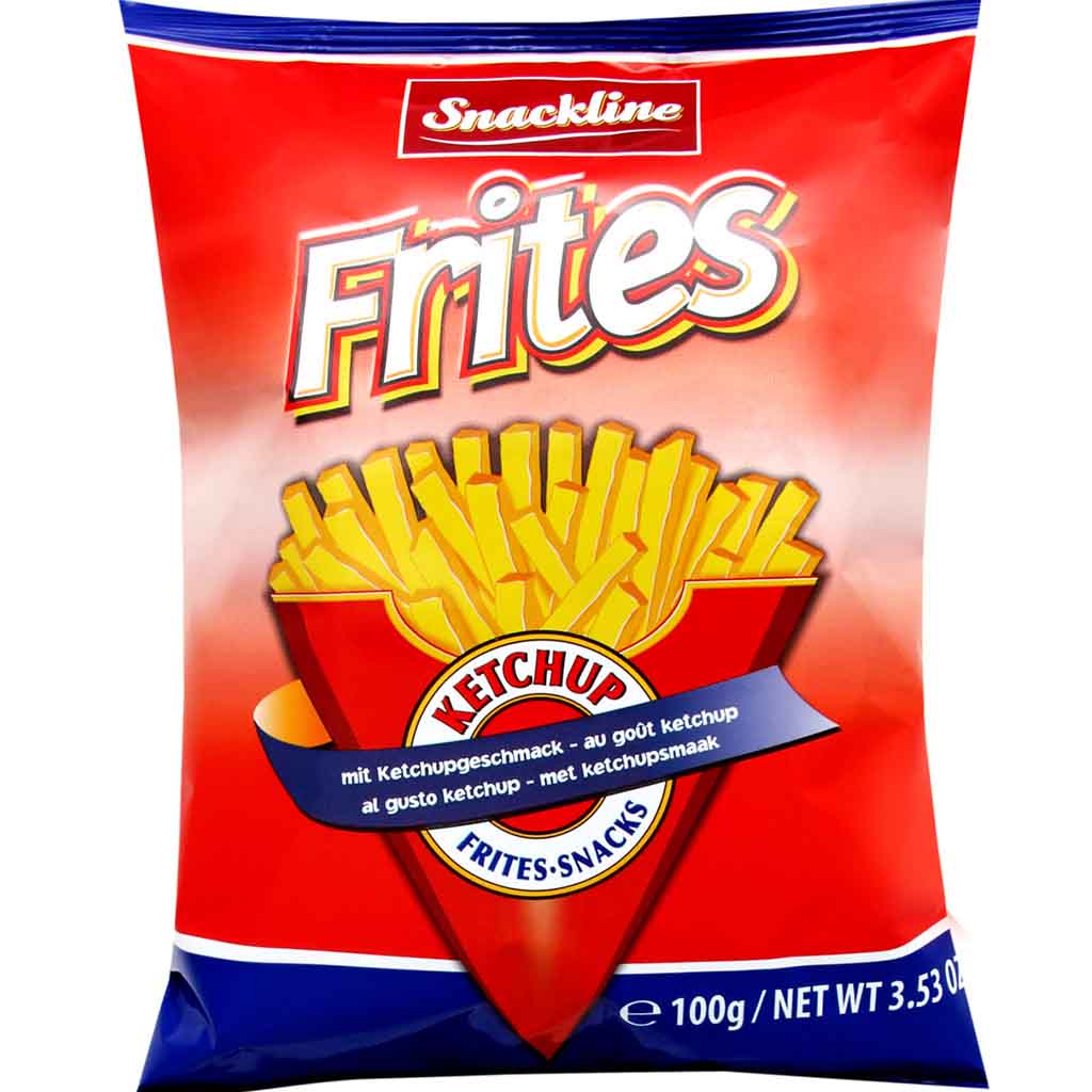 Snackline Frites-Snacks mit Ketchupgeschmack 100g MHD 20.01.26