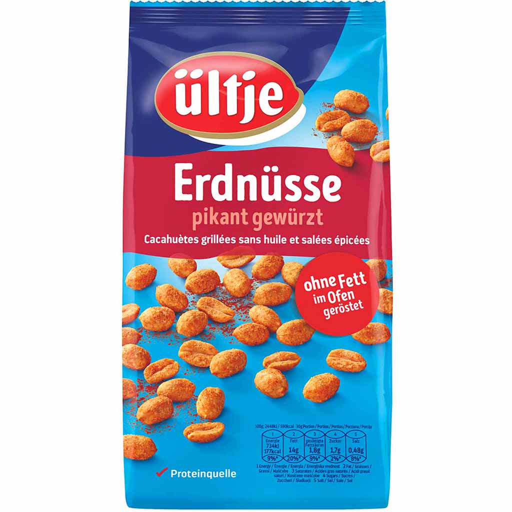 ültje Erdnüsse pikant gewürzt 900g MHD 30.07.26