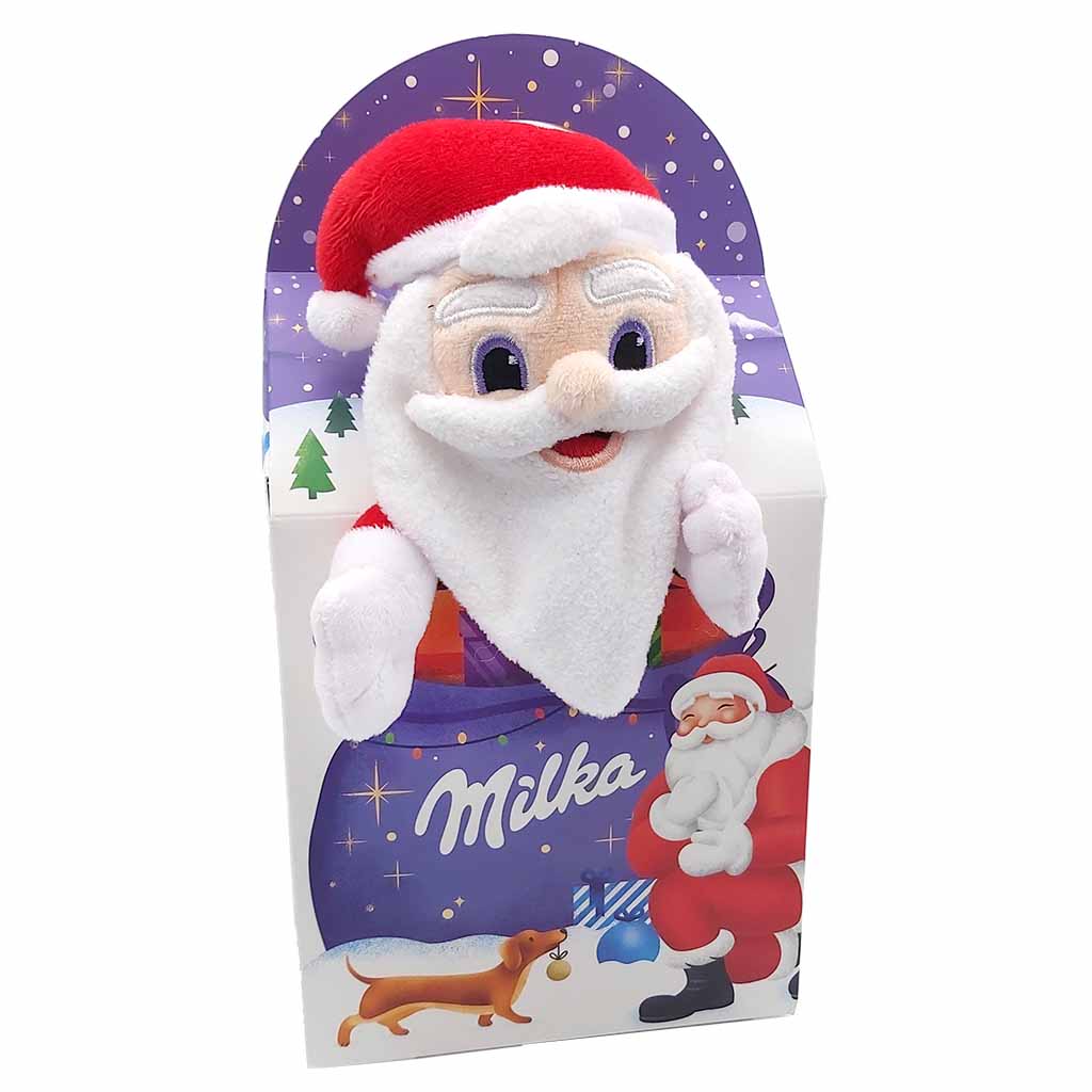 Milka Plüschfigur & Schokoladenmischung Weihnachtsmann Nikolaus 96g