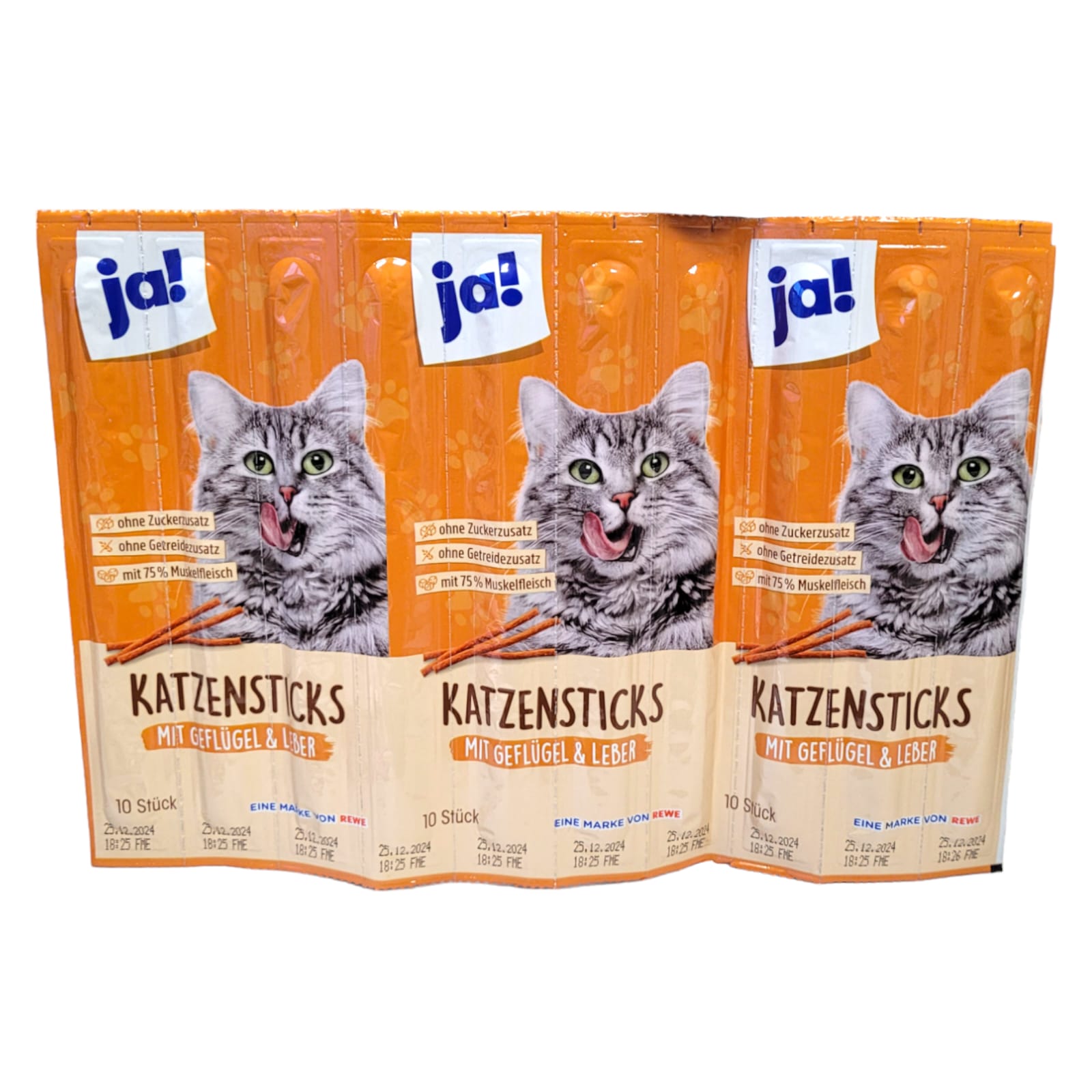 ja! Katzensticks 10 x 5g =50g MHD 15.08.26