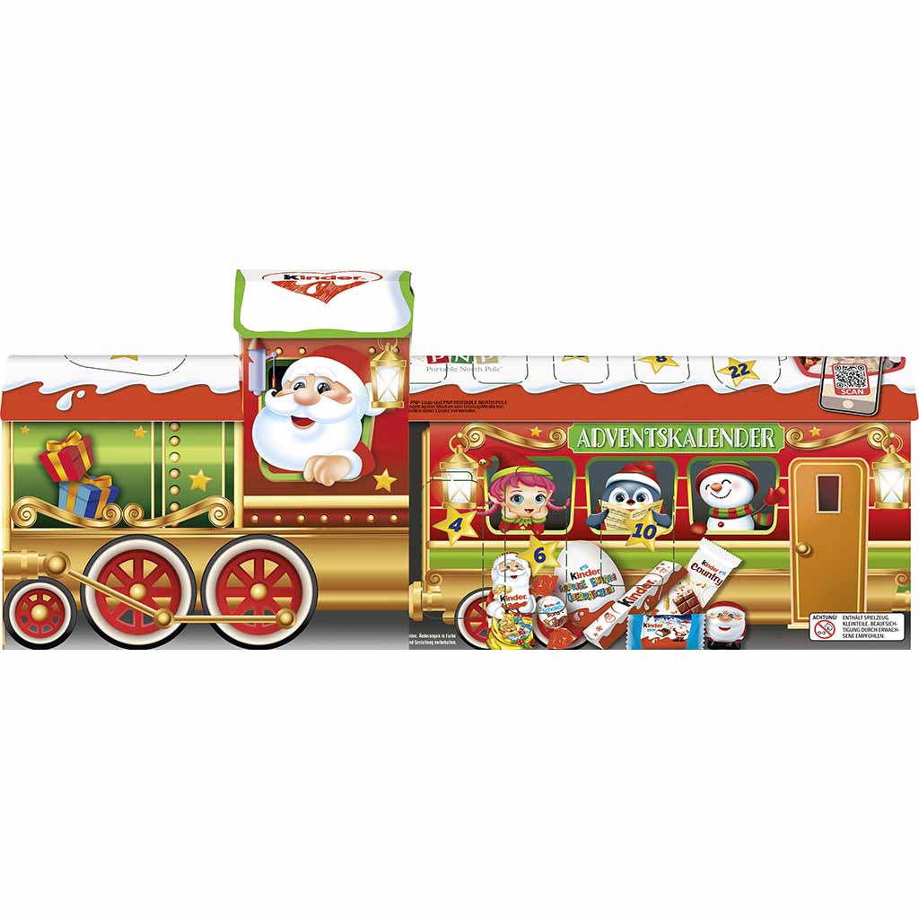 kinder Mix Adventskalender 3D-Zug 226g von Seite, 8000500426845