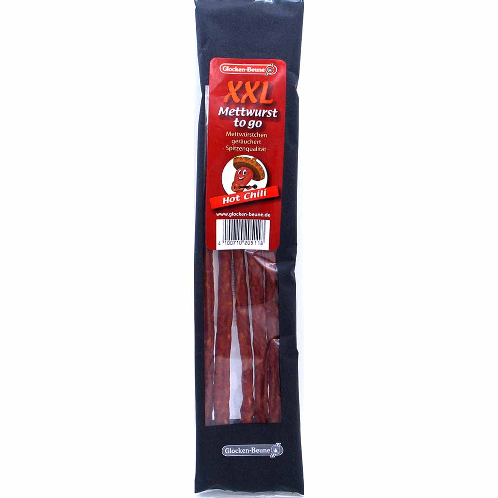 Glocken-Beune XXL Mettwurst to go Hot Chili 100g MHD 23.12.25