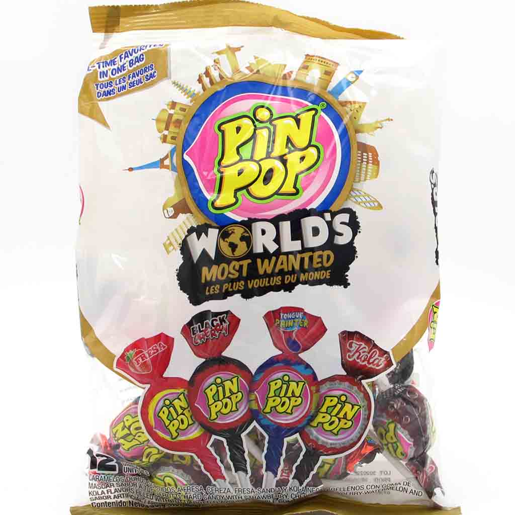 Pin Pop Worlds most Wamted Lutscher 12er 180g MHD 11.08.27