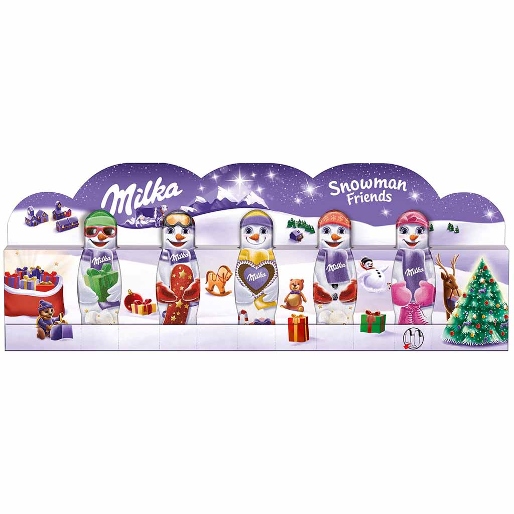 Milka Snowman Friends Vollmilchfiguren 5er 75g MHD 31.03.26