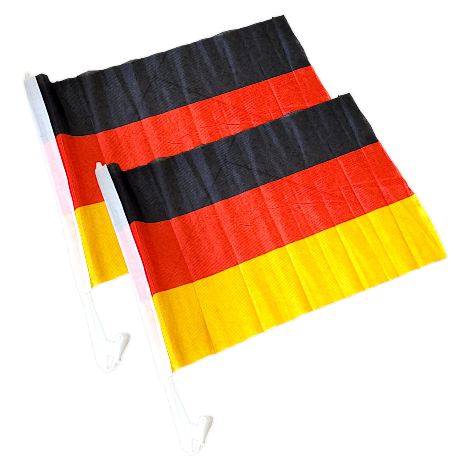 Fanflagge Deutschland Farben Schwarz Rot Gelb Fahne 2er Pack je 30x46cm