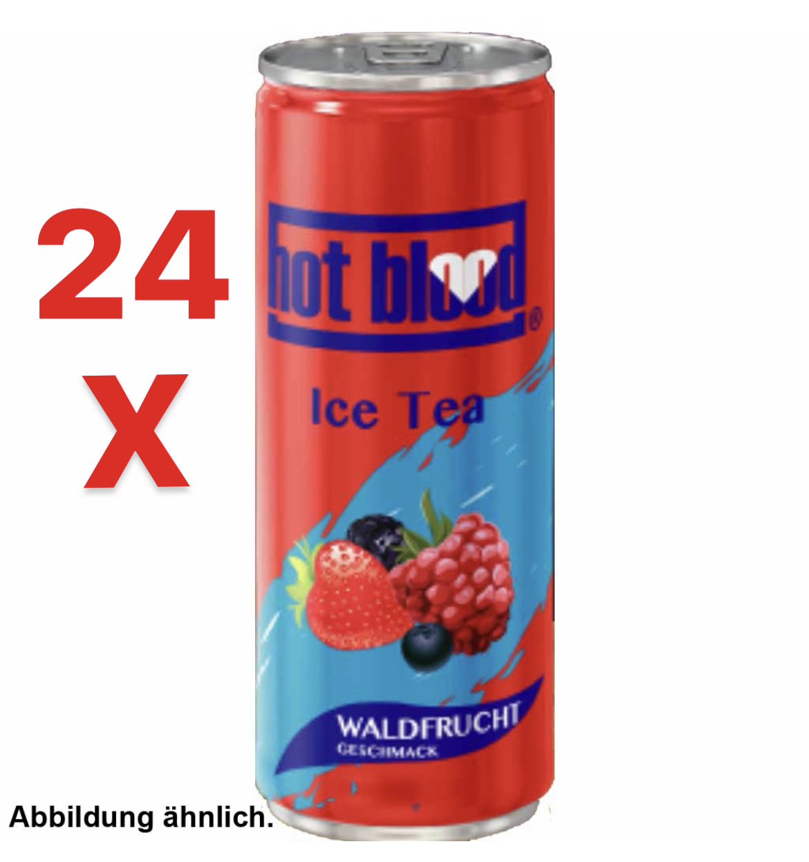 hot blood Ice Tea Waldfrucht Dosen 24 x 330ml