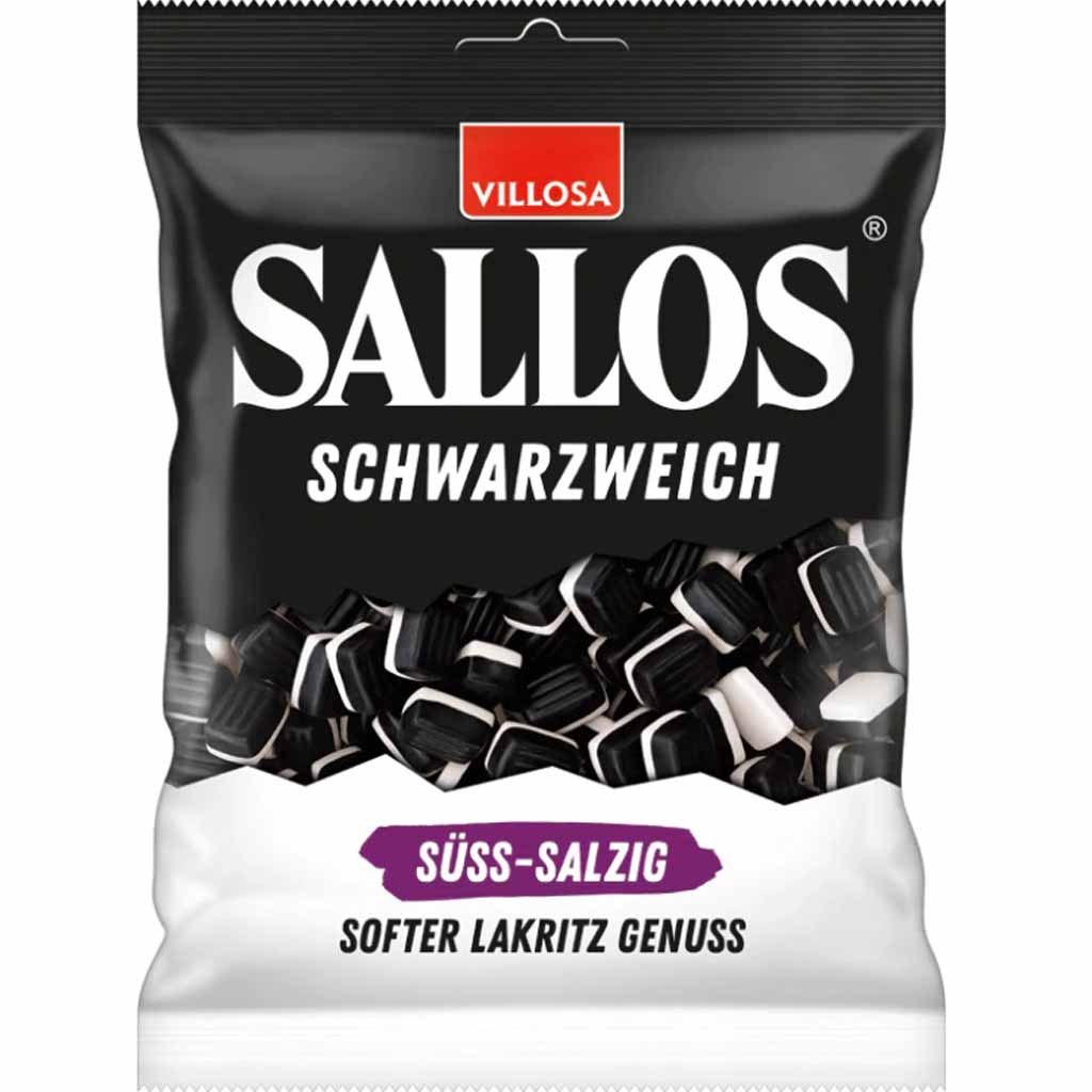 Villosa Sallos Schwarzweich softer Lakritz süß-salzig 200g MHD 30.09.26