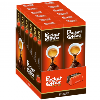 Ferrero Pocket-Coffee Espresso 5er-Riegel 12x62g=744g MHD 04.02.26
