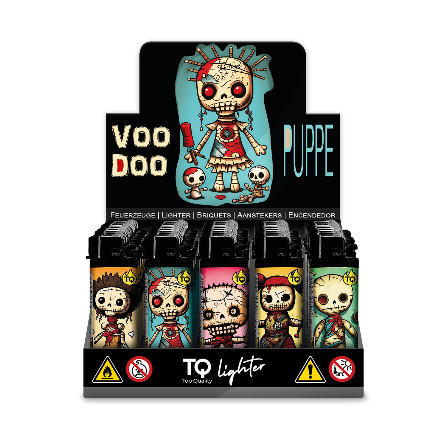 50x TobaliQ Feuerzeug Vodoo