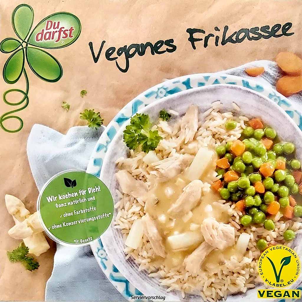 Du Darfst Wingert Fertiggericht Veganes Frikassee mit Langkornreis 400g