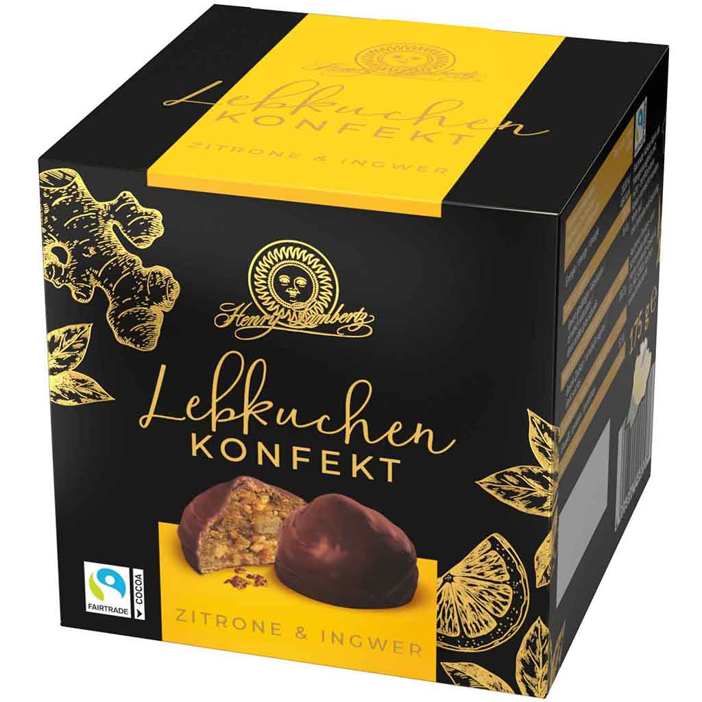 Henry Lambertz Lebkuchen Konfekt Zitrone & Ingwer 175g MHD 28.02.26