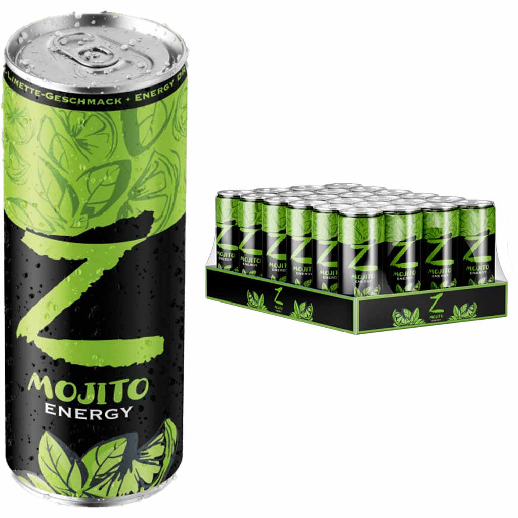 Generation Z Energy Drink im Mojito Geschmack Dosen 24x250ml = 6L MHD 02.10.27