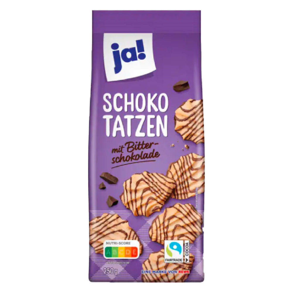 ja! Schokotatzen mit Zartbitterschokolade 250g MHD 30.09.26