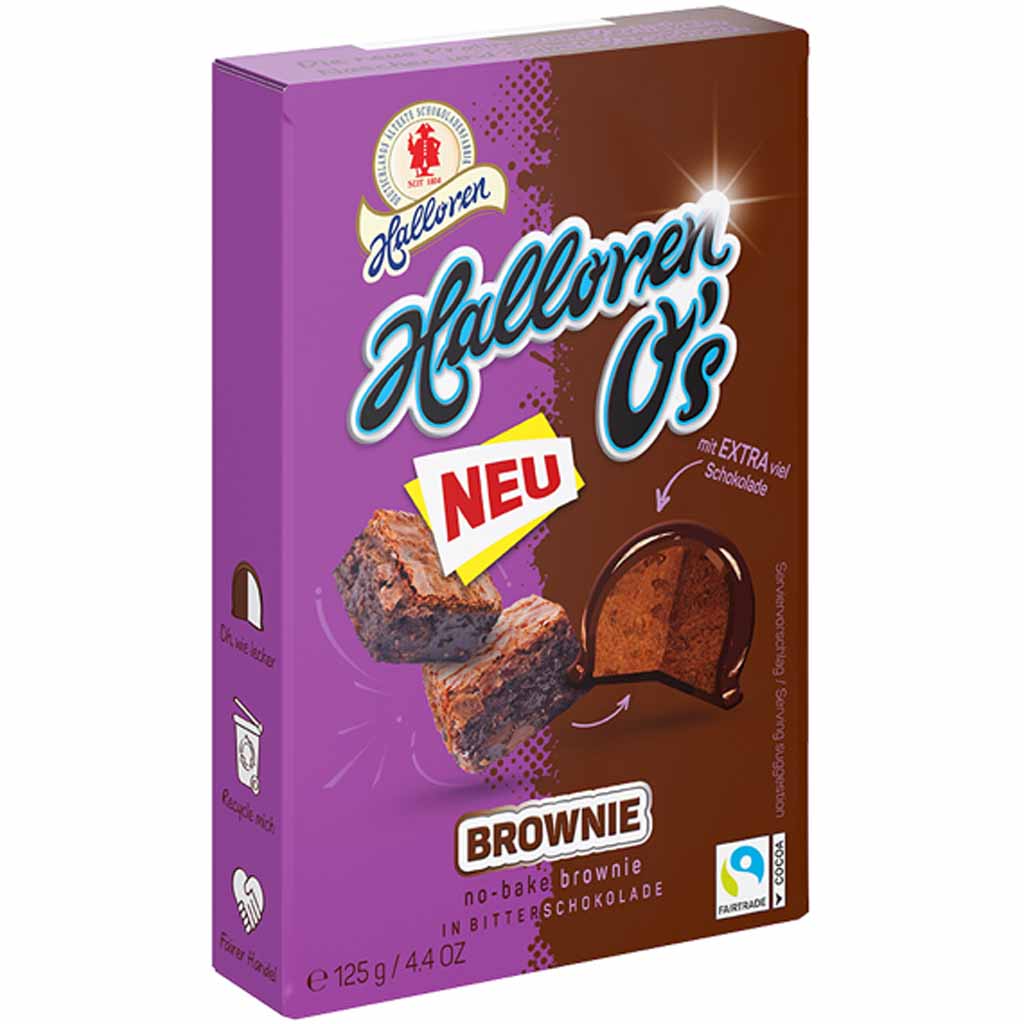 Original Halloren Kugeln O's Brownie 125g MHD 30.04.26