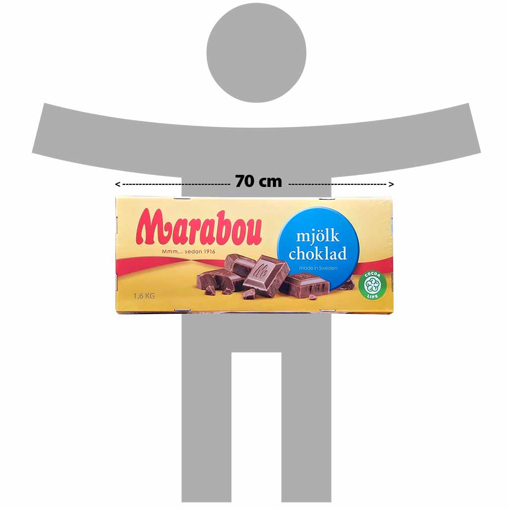 Marabou RIESEN Tafel Milchschokolade 1600g = 1,6 kg 70x29cm MHD 27.12.25