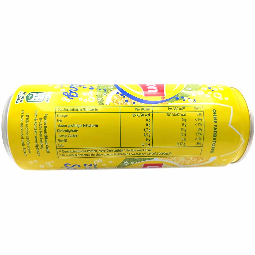 24x Lipton Sparkling Eistee Zitrone mit Kohlensäure ICE TEA  24 x 0,33 L