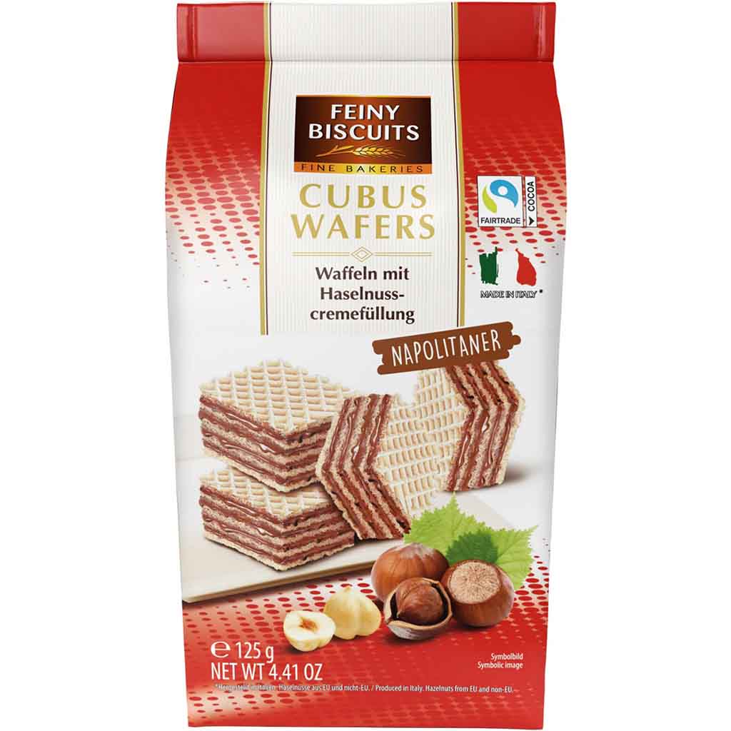 Feiny Biscuits Cubus Waffeln Napolitaner 125g MHD 16.08.26