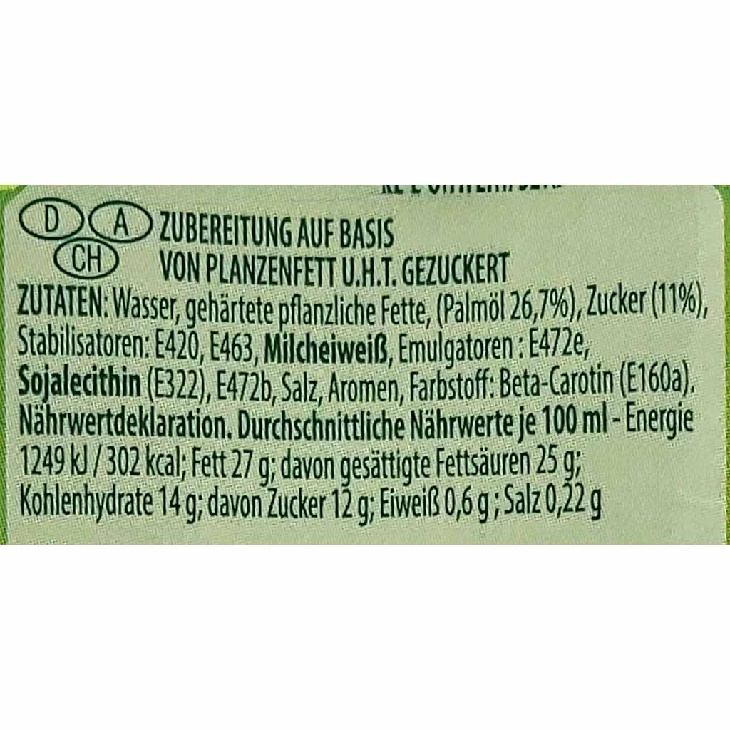 Hopla da Montare mit Zucker 500ml - Verwendungshinweis - wie Schlagsahne zu verwenden