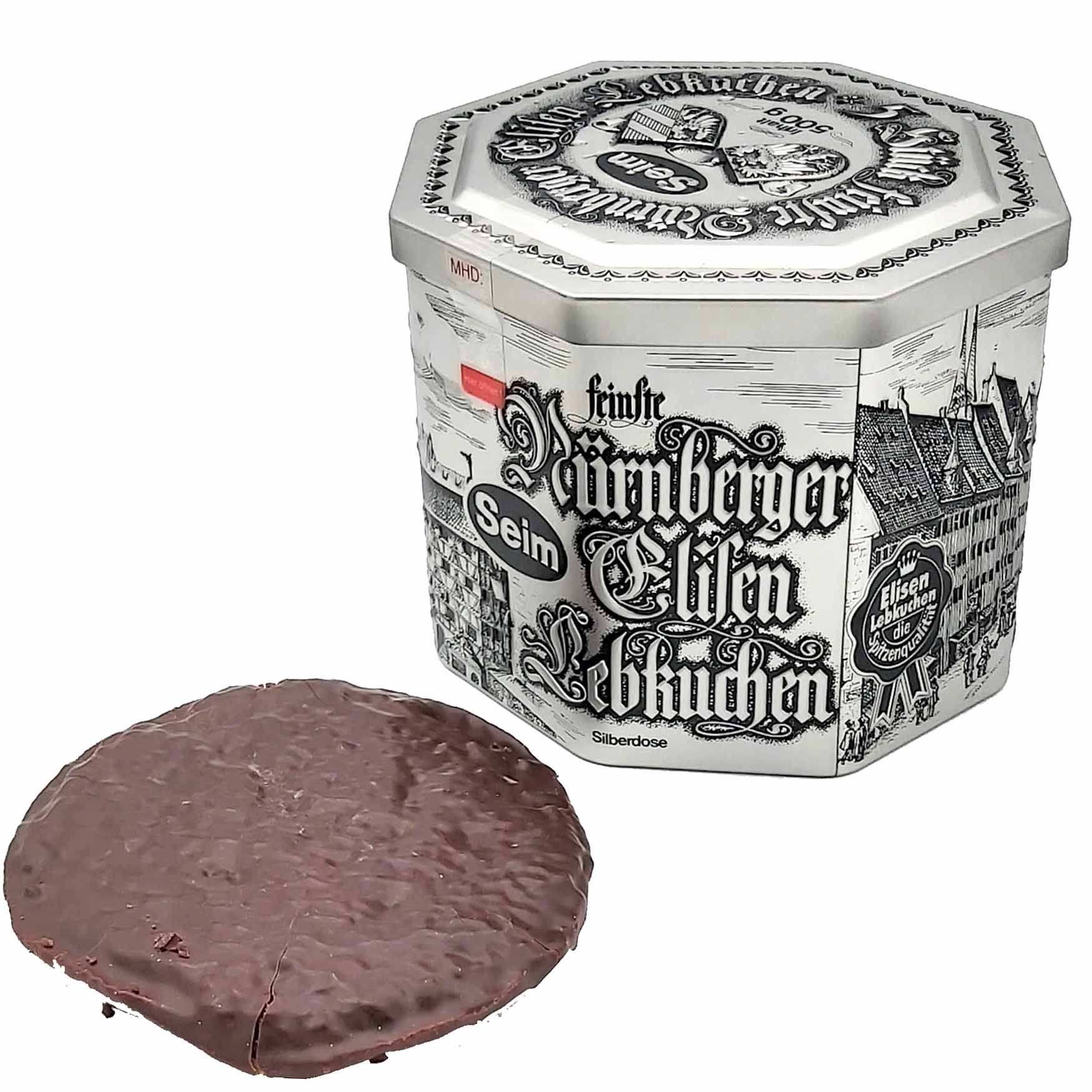 Elisen Oblaten Lebkuchen Schokoliert 500g in Schmuckdose