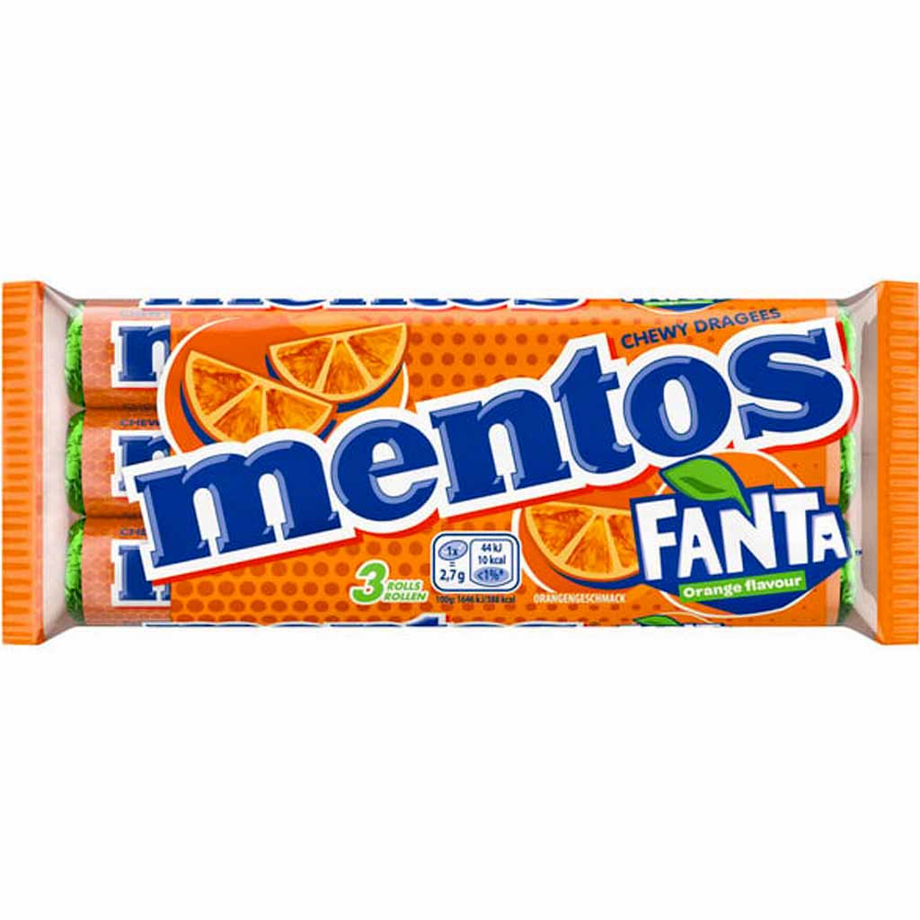 Mentos Kaudragees Rollen Fanta 3er 112,5g MHD 30.01.26